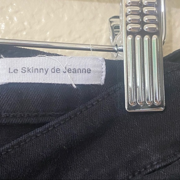 Frame‎ Denim Le Skinny de Jeanne Black Ripped Skinny Jeans - Picture 13 of 16